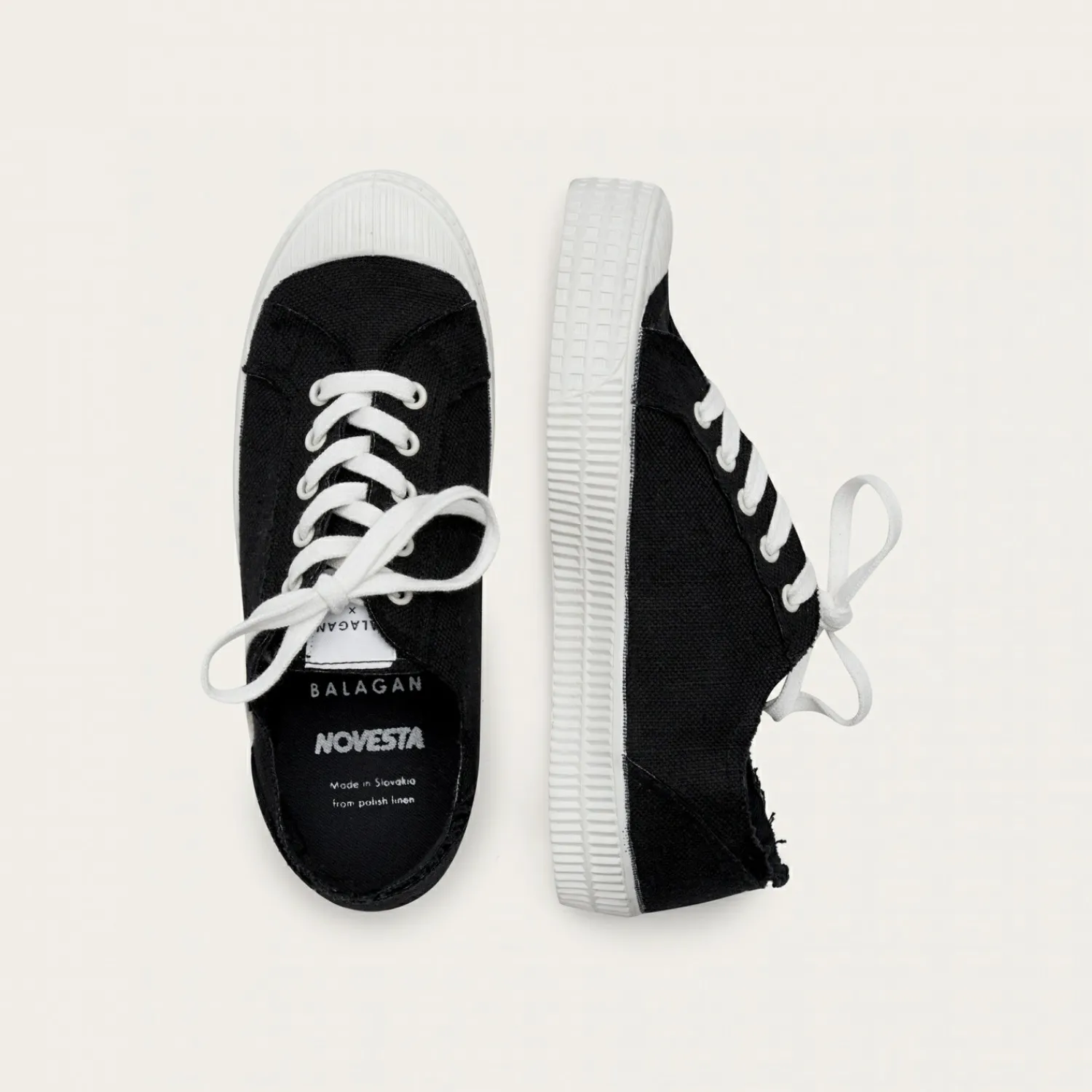 Balagan Novesta Star Master Sneakersy Damskie Vegan, Czarne Na Bialym